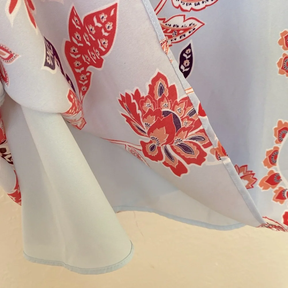 Emma & Olivia Floral Paisley Chiffon Sleeveless Top - Picture 5 of 6